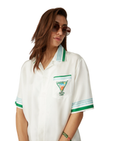 Metaphysical Tennis Icon Short Sleeve Silk Shirt