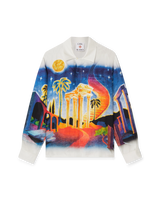 Midnight Acropolis Silk Long Sleeve Shirt