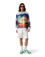 Midnight Acropolis Silk Long Sleeve Shirt