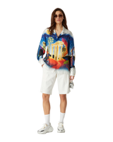 Midnight Acropolis Silk Long Sleeve Shirt