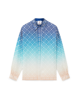 Jacquard Gradient Silk Long Sleeve Shirt