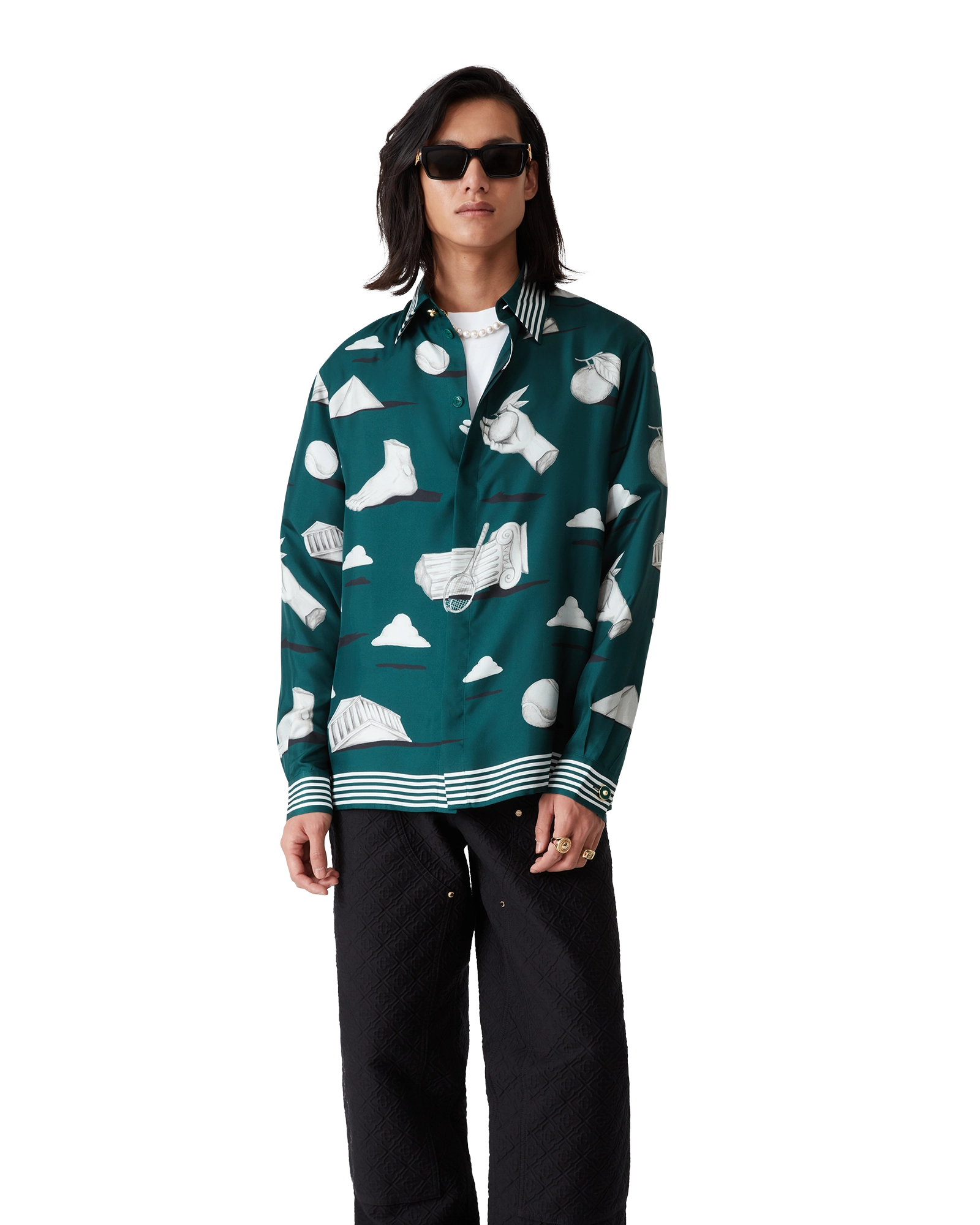 Metaphysical Long Sleeve Silk Shirt