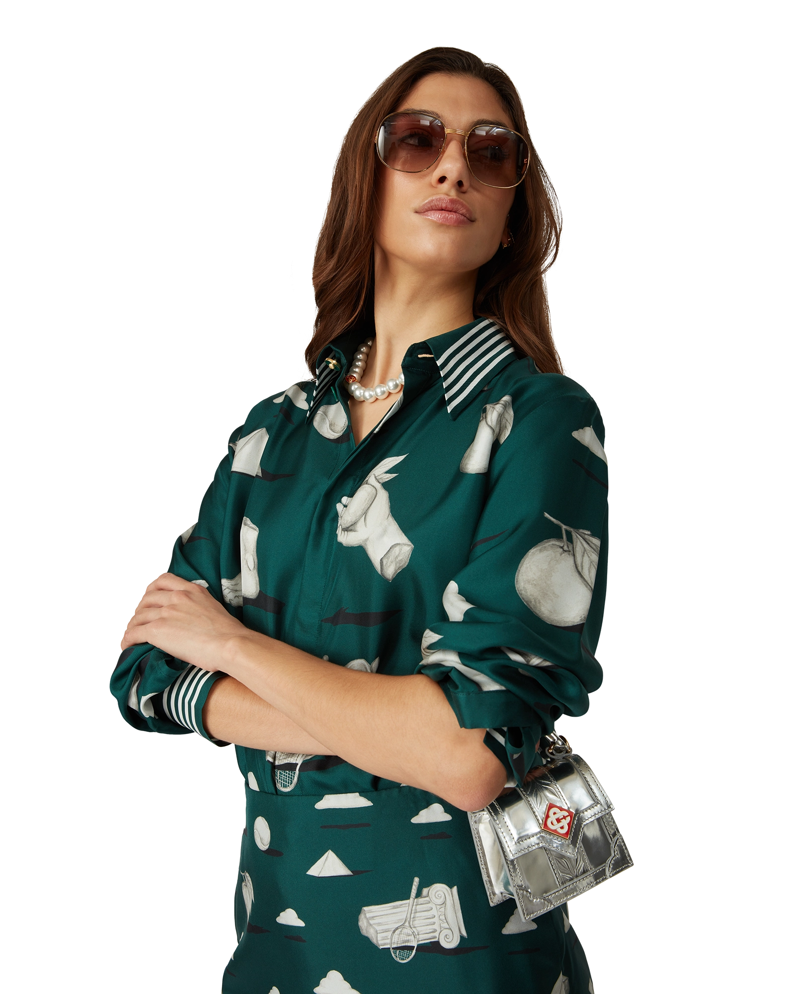 Metaphysical Long Sleeve Silk Shirt