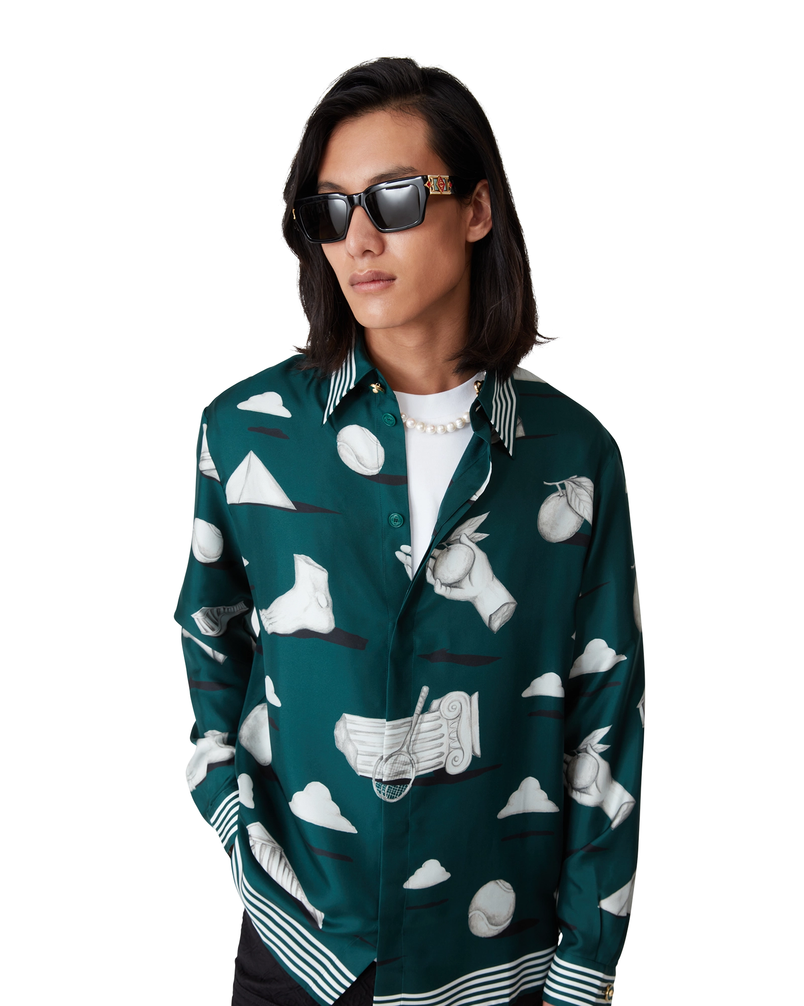 Metaphysical Long Sleeve Silk Shirt