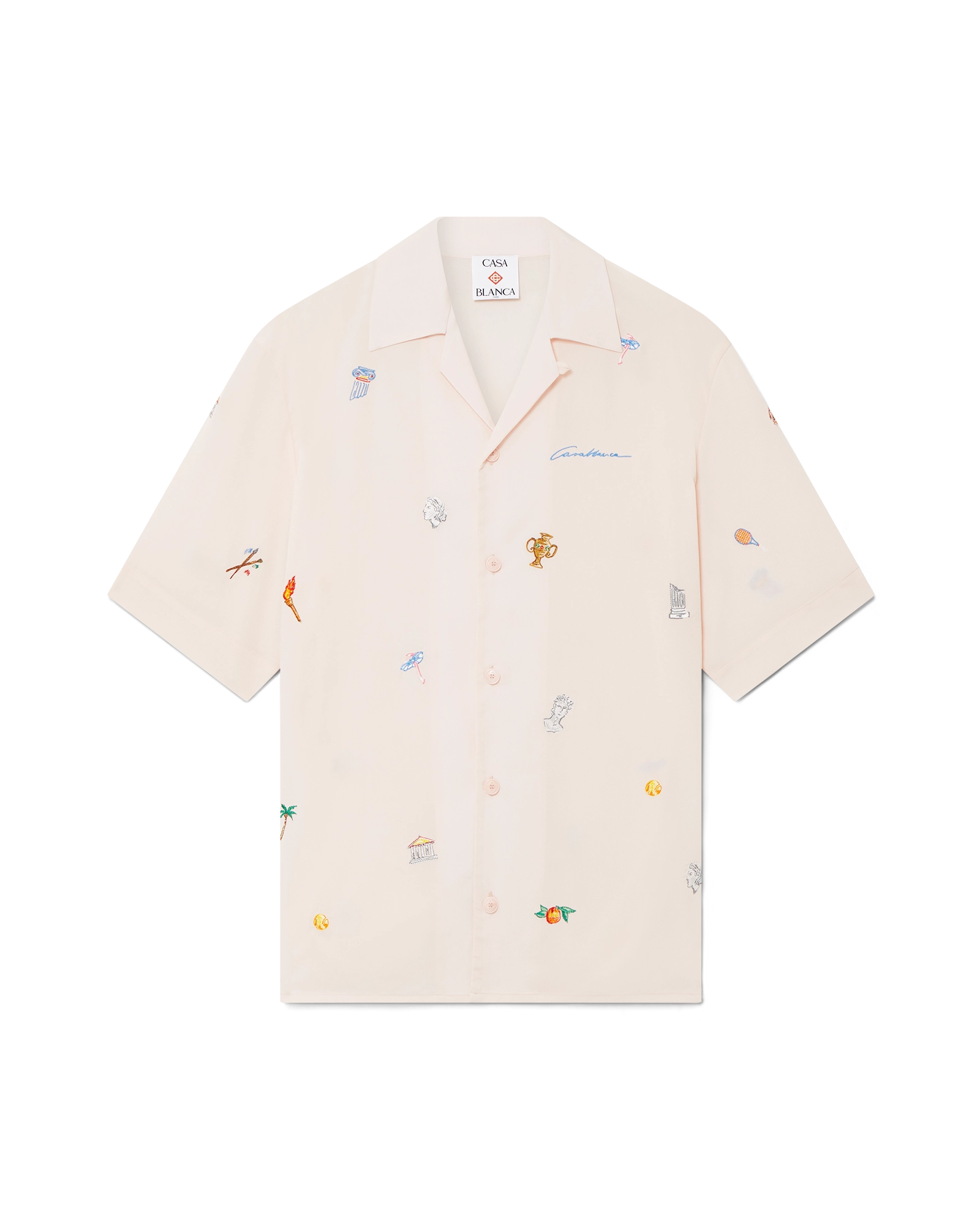 Embroidered Short Sleeve Motif Shirt