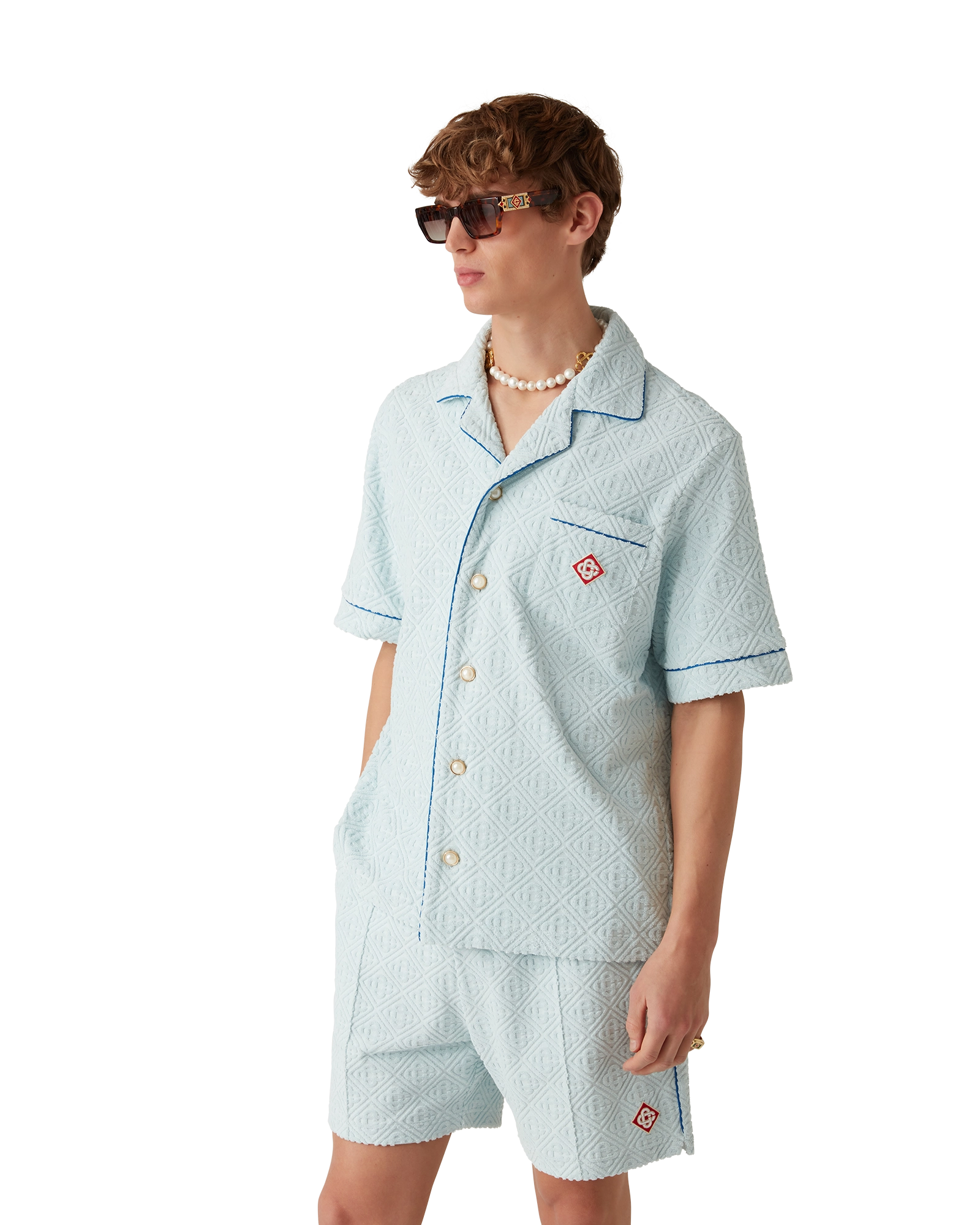 Monogram Towelling Short Sleeve Shirt