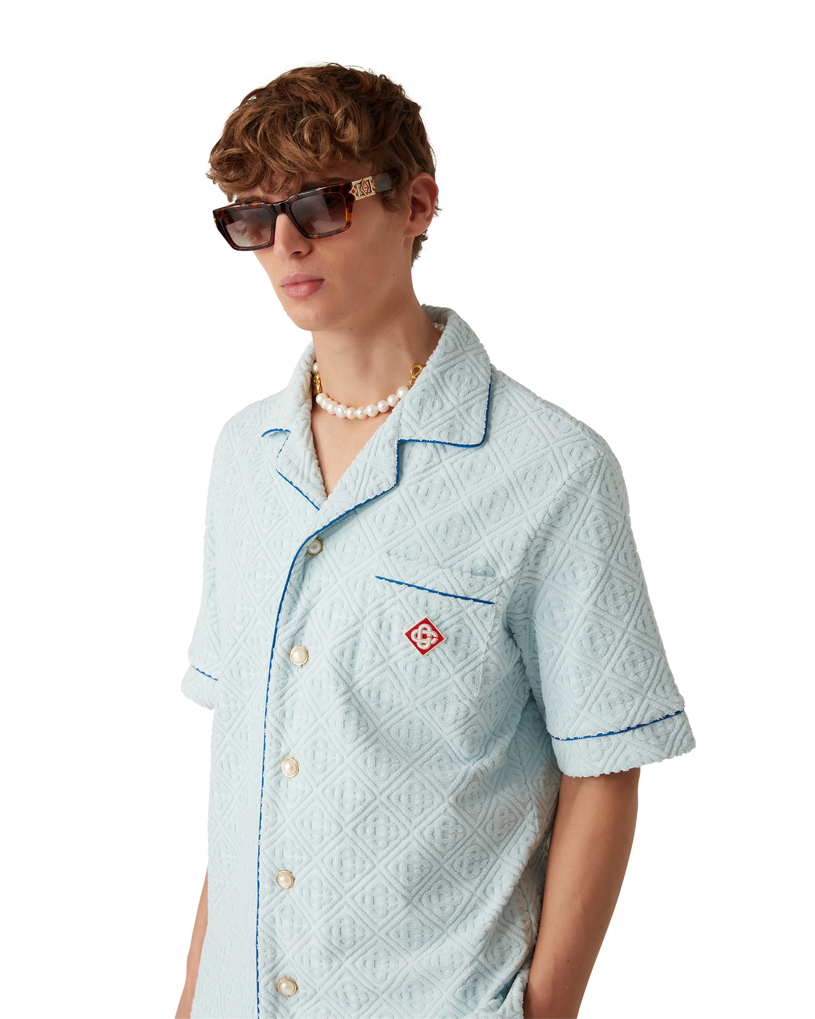 Monogram Towelling Short Sleeve Shirt