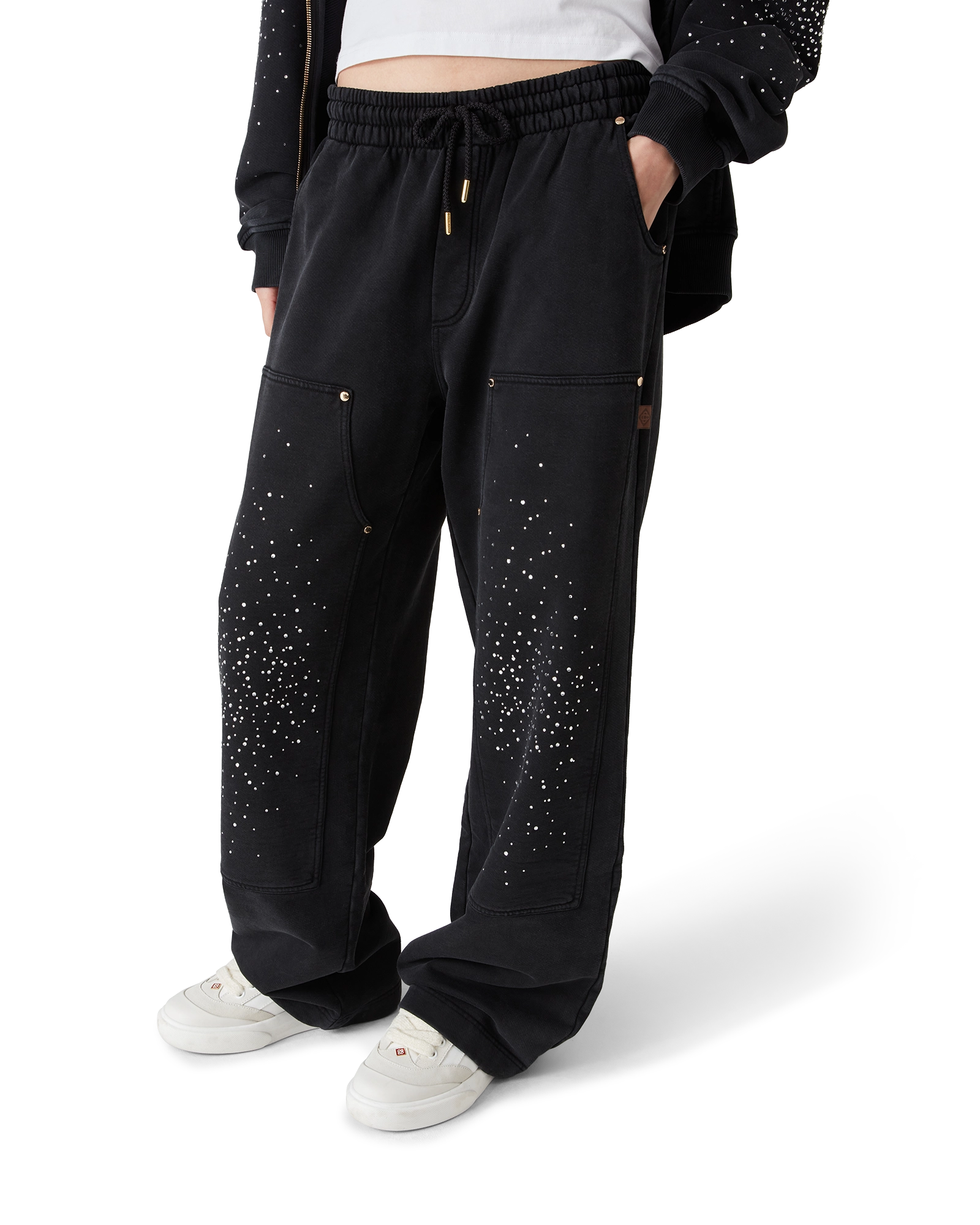 La Prémonition Crystal Embellished Sweatpants