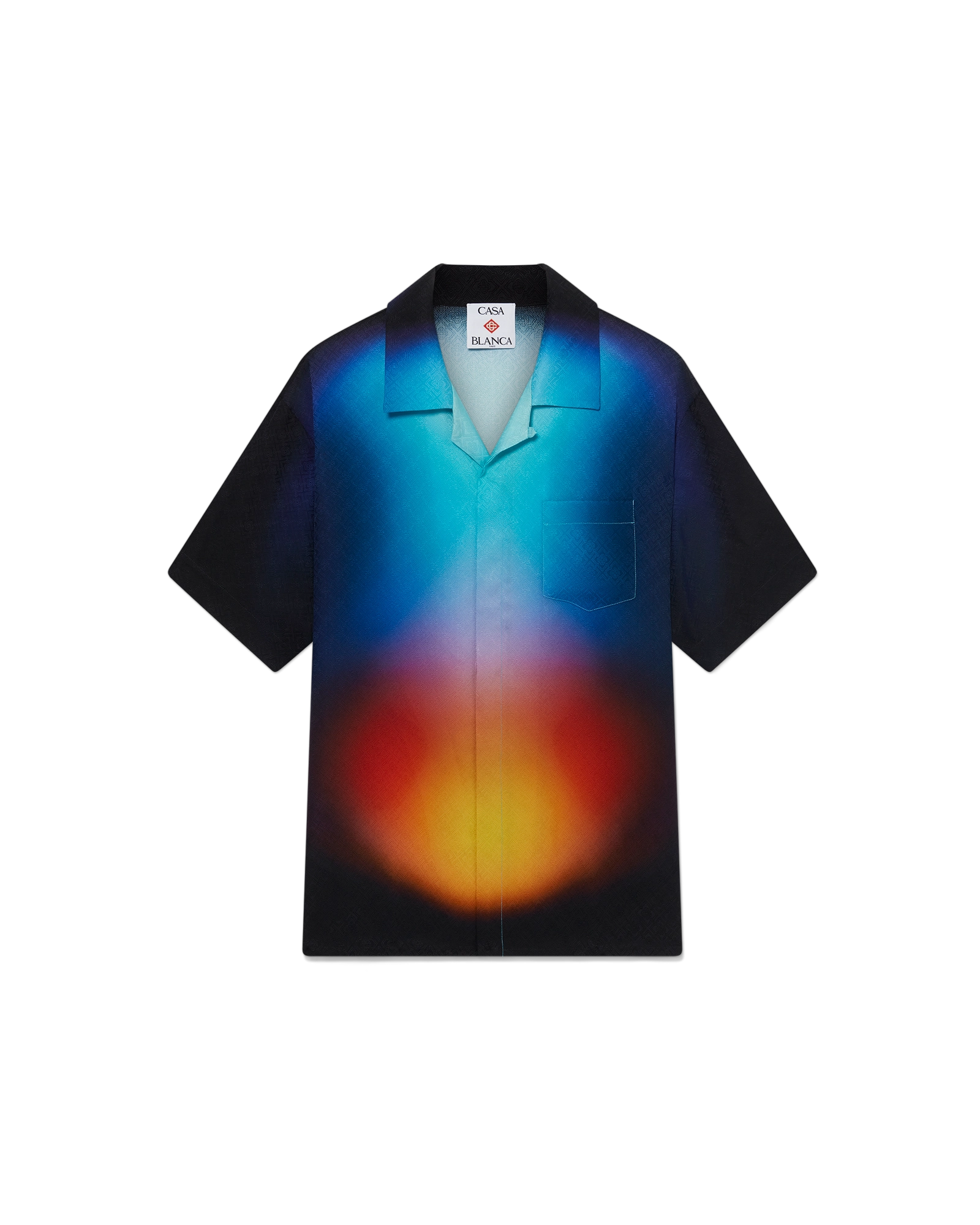 Gradient Silk Short Sleeve Shirt