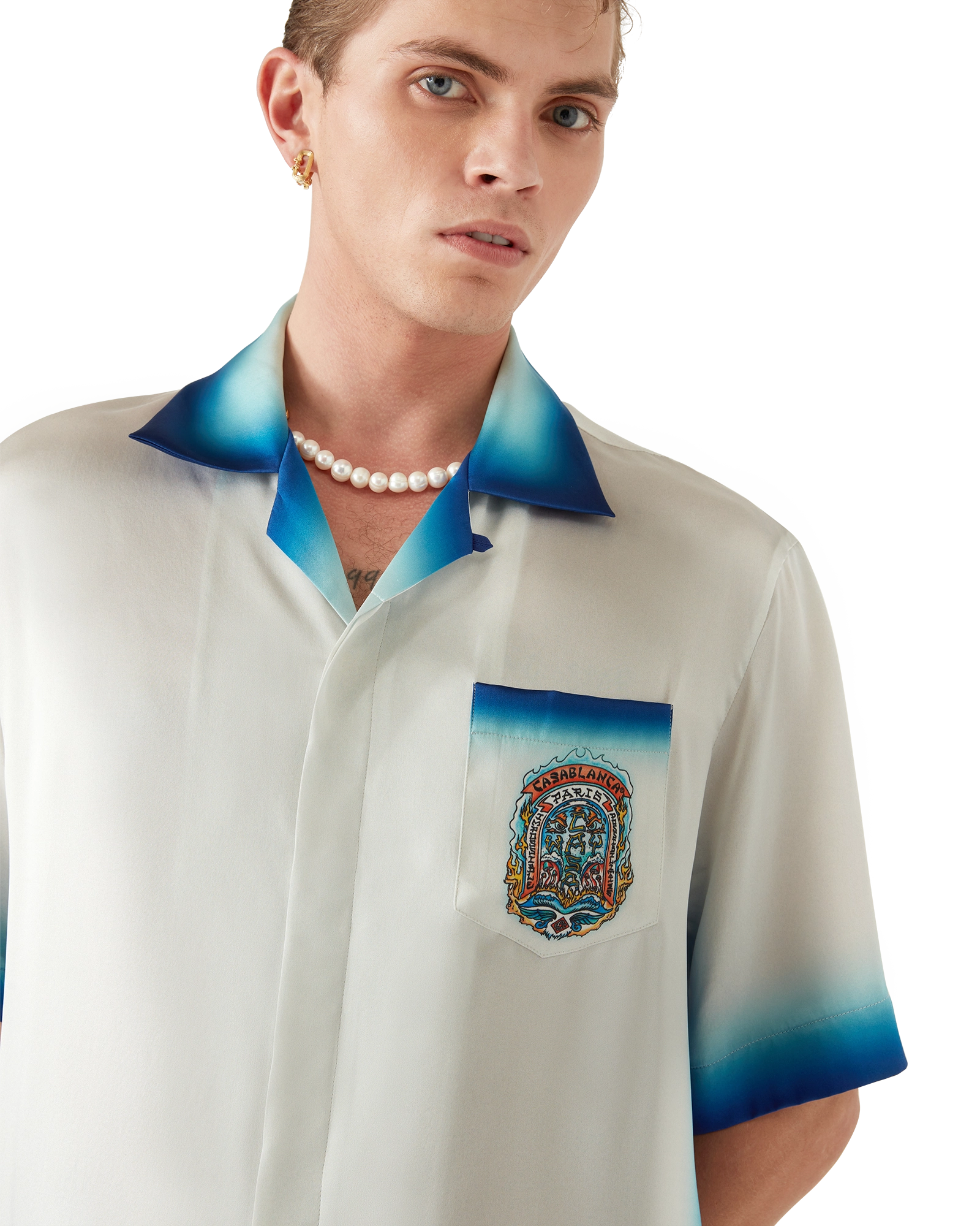 Casa Way Skate Short Sleeve Silk Shirt