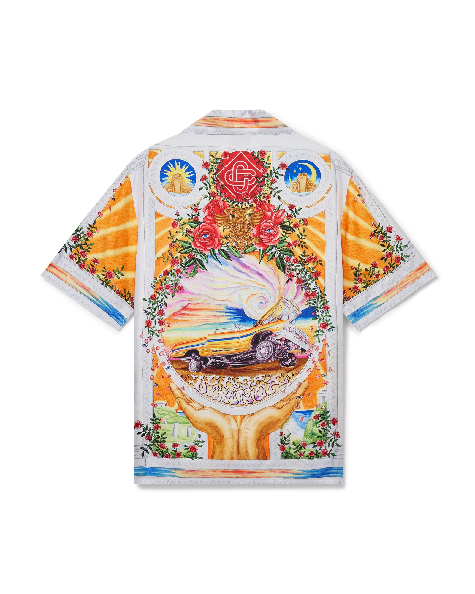 La Tornade De Rose Short Sleeve Silk Shirt