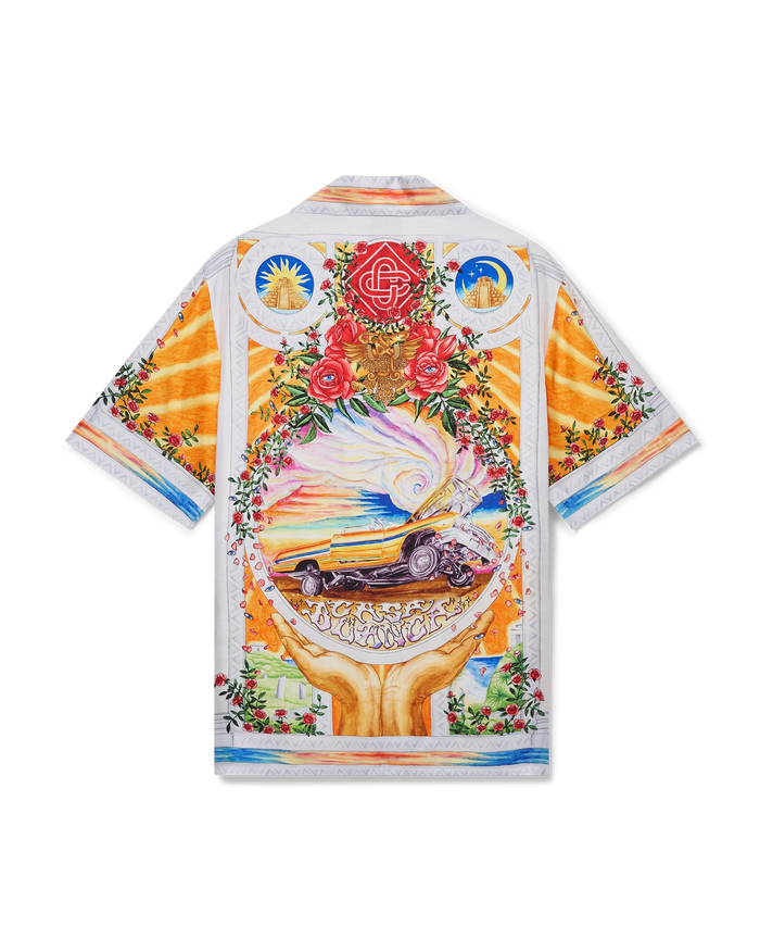 La Tornade De Rose Short Sleeve Silk Shirt | Casablanca Paris La Tornade De Rose Short Sleeve Silk Shirt | Casablanca Paris