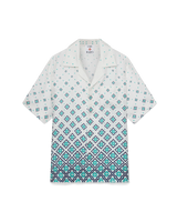 Gradient Monogram Short-Sleeve Silk Shirt