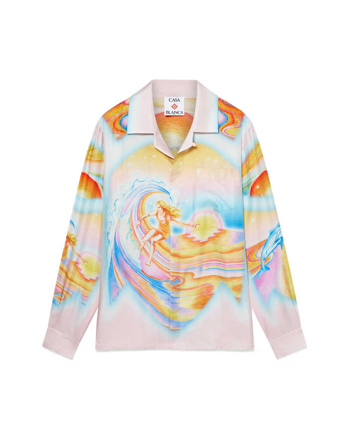 Psychedelic Nirvana Long Sleeve Silk Shirt