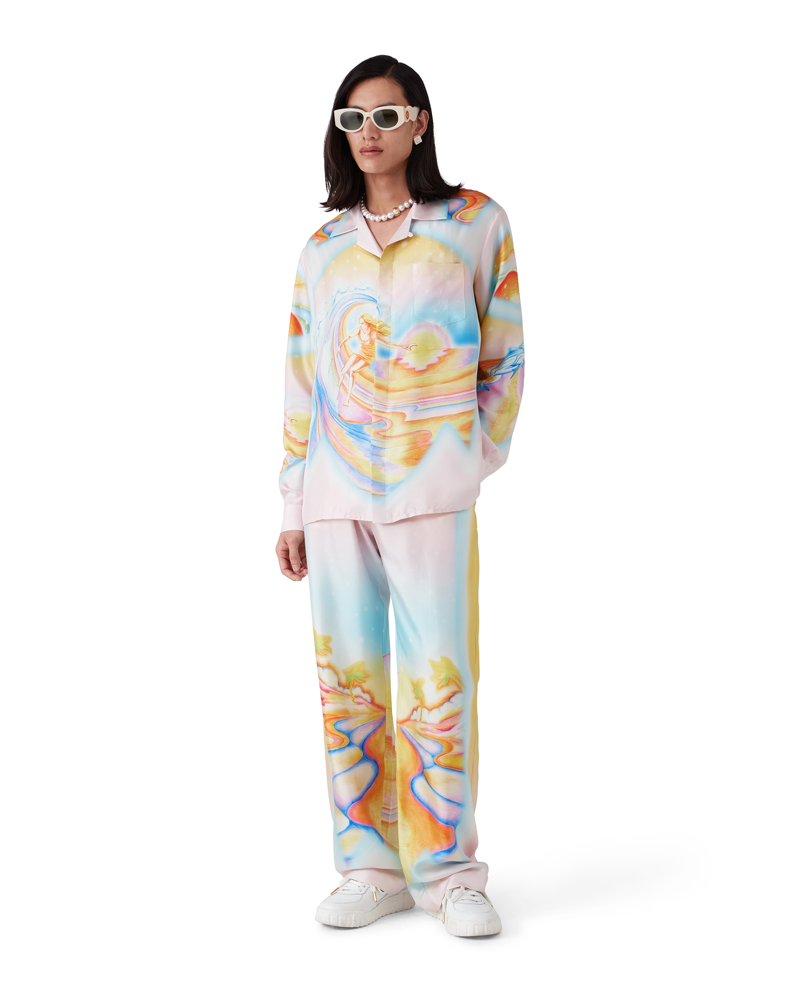 Psychedelic Nirvana Long Sleeve Silk Shirt