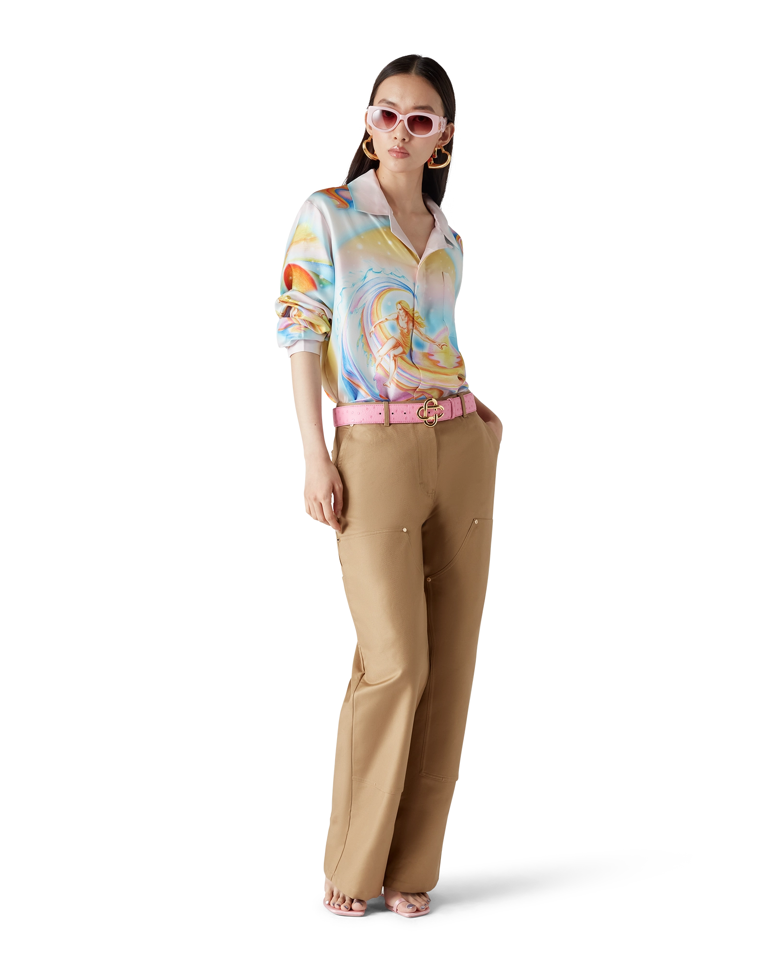 Psychedelic Nirvana Long Sleeve Silk Shirt