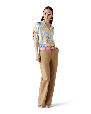 Psychedelic Nirvana Long Sleeve Silk Shirt