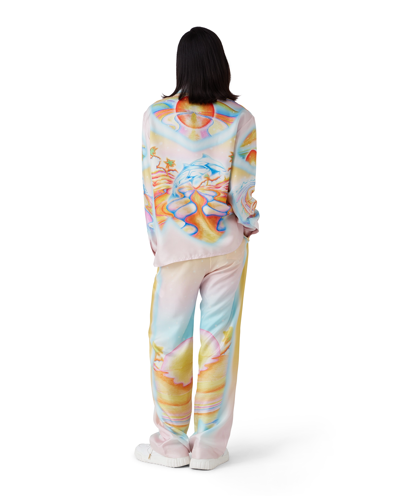 Psychedelic Nirvana Long Sleeve Silk Shirt