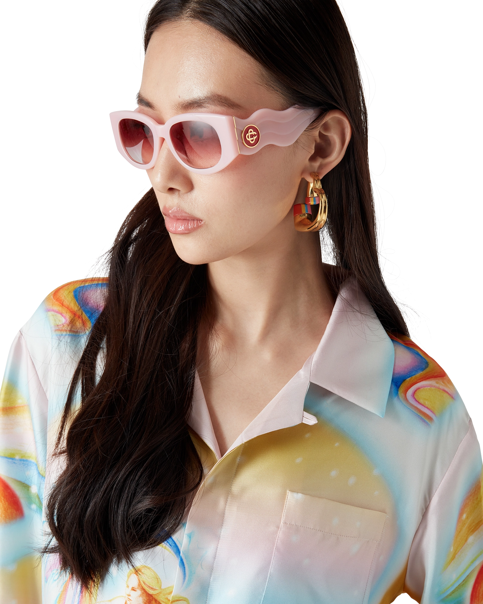 Psychedelic Nirvana Long Sleeve Silk Shirt