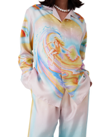 Psychedelic Nirvana Long Sleeve Silk Shirt