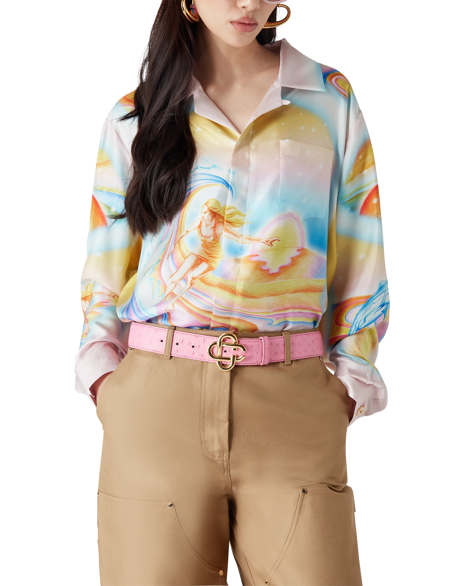 Psychedelic Nirvana Long Sleeve Silk Shirt