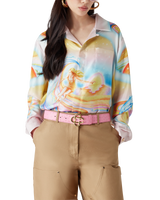 Psychedelic Nirvana Long Sleeve Silk Shirt