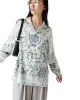 Tattoo Long Sleeve Silk Shirt