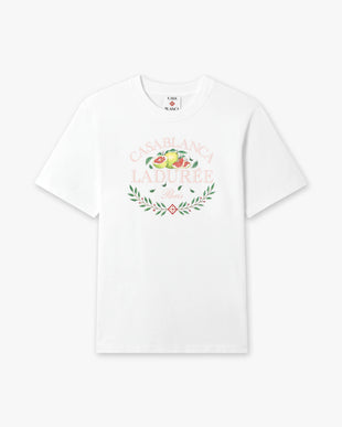 White Laduree x Casablanca Short Sleeve T-Shirt