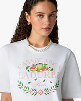 White Laduree x Casablanca Short Sleeve T-Shirt