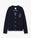 Black Hotel Emblem Embroidered Wool Cardigan