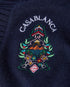 Black Hotel Emblem Embroidered Wool Cardigan
