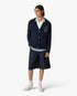 Black Hotel Emblem Embroidered Wool Cardigan