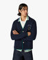 Black Hotel Emblem Embroidered Wool Cardigan