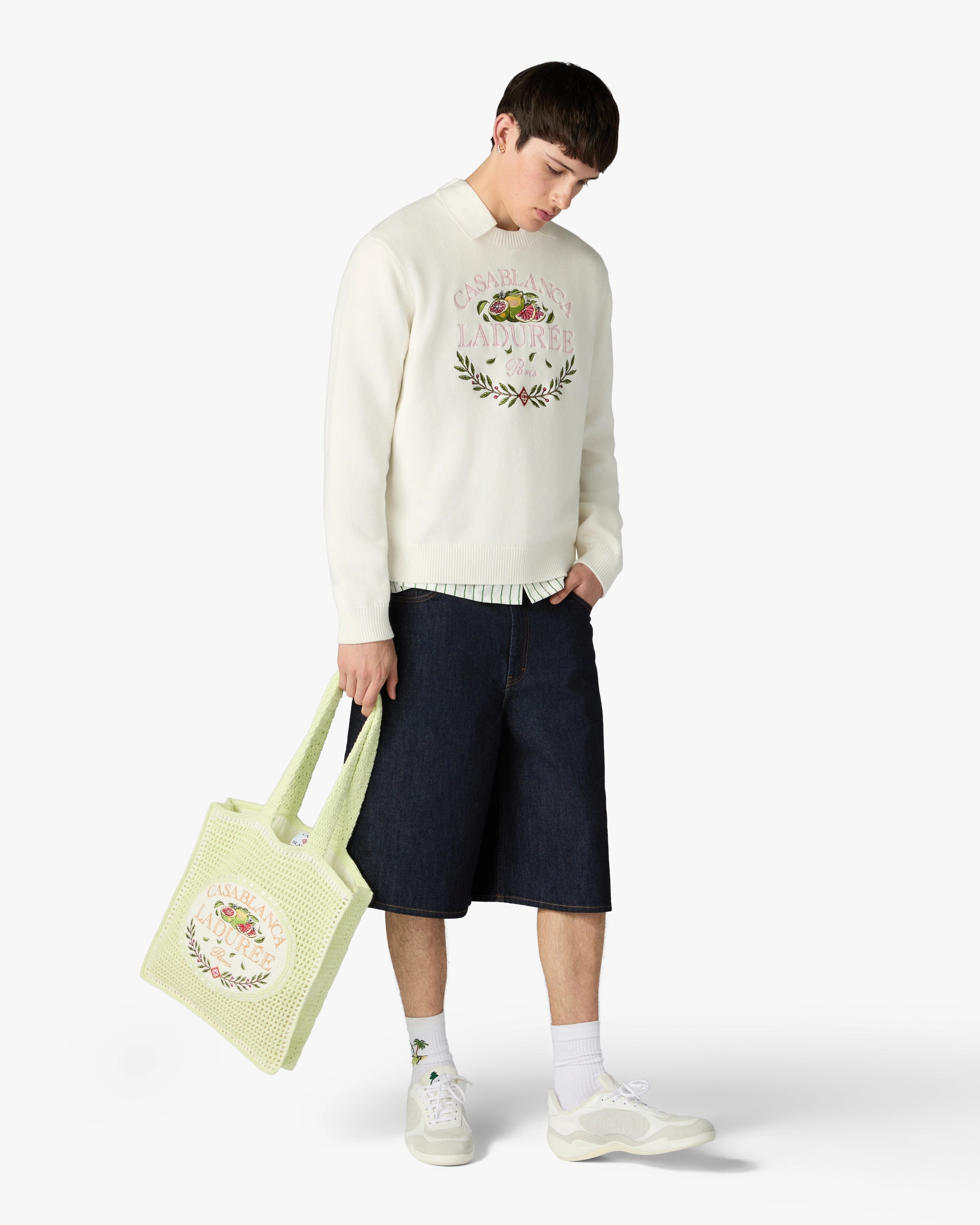 Cream Laduree x Casablanca Crew Neck Jumper