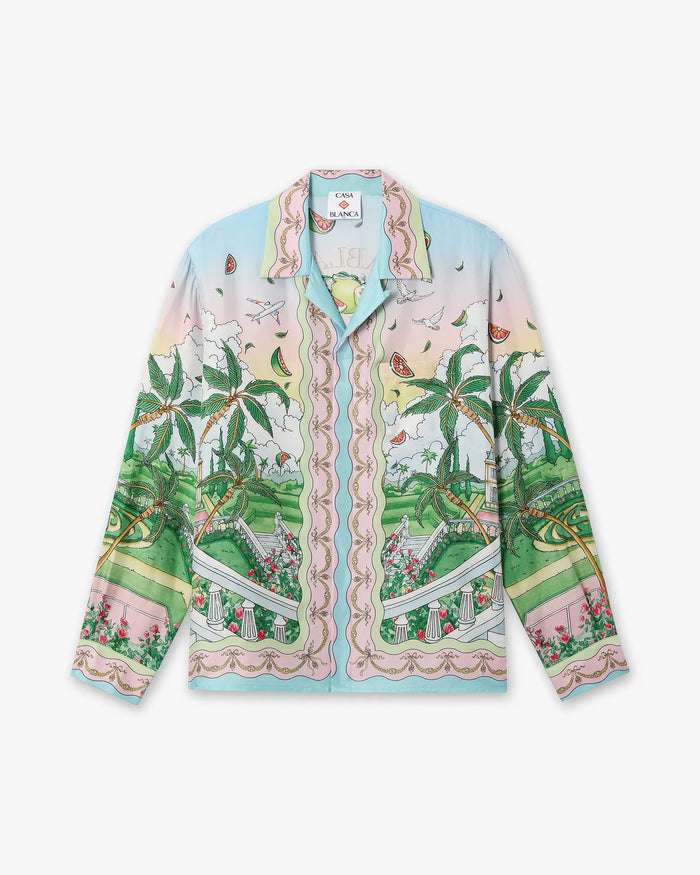 Multicolour Laduree x Casablanca Long Sleeve Silk Shirt