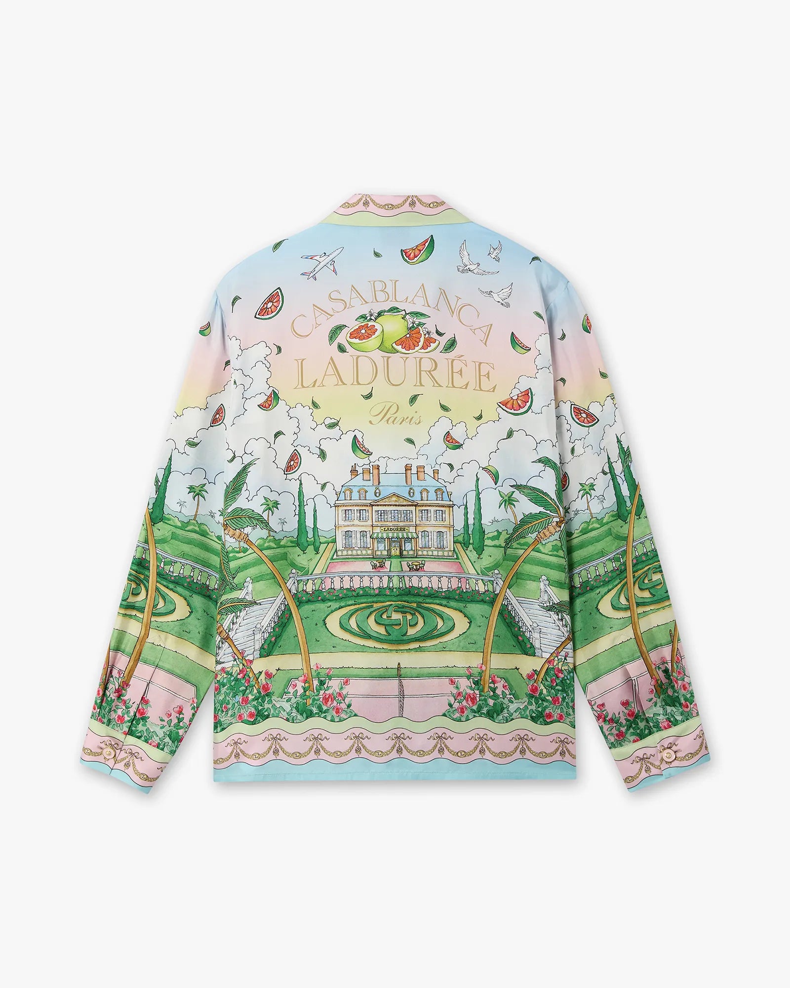 Multicolour Laduree x Casablanca Long Sleeve Silk Shirt