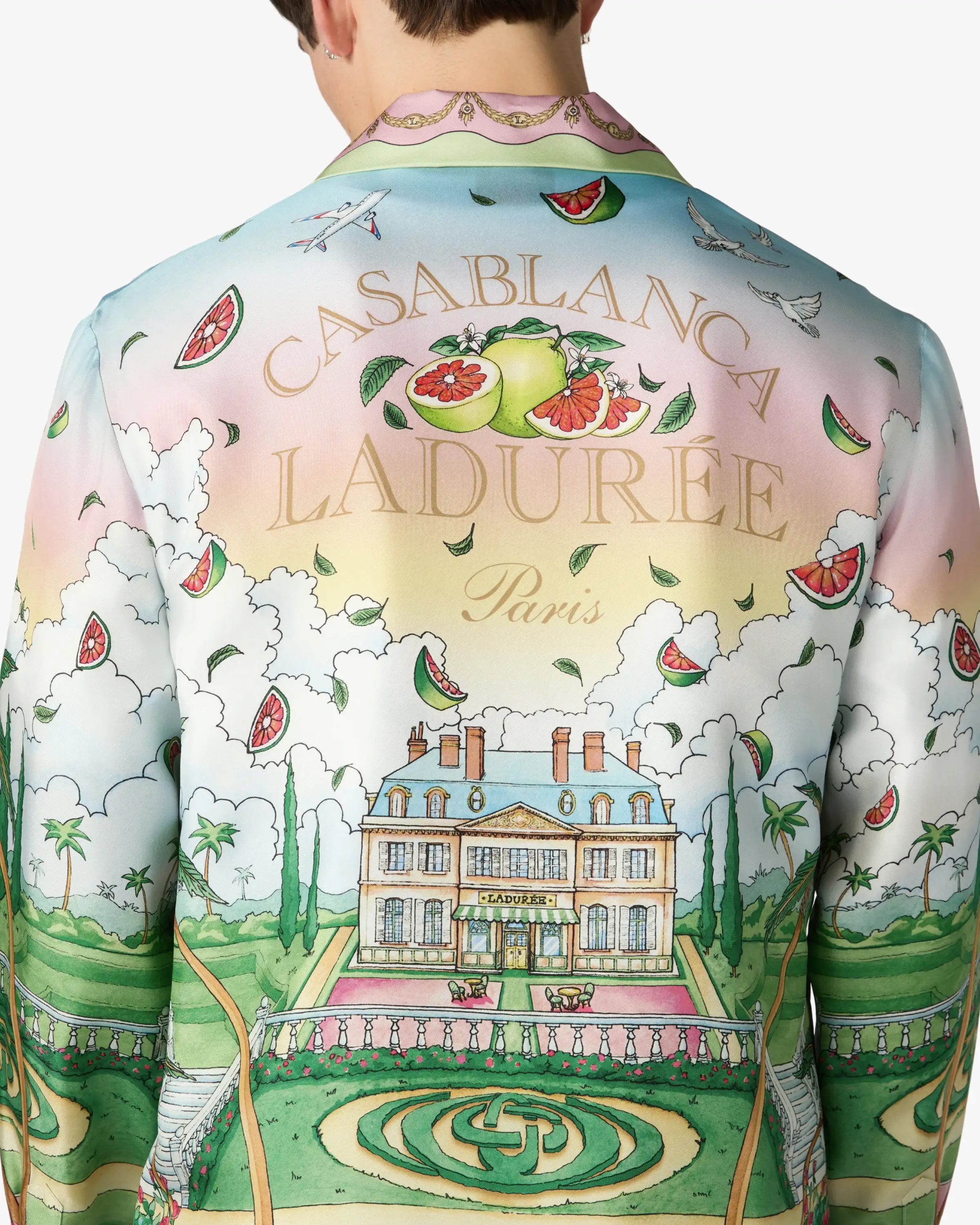 Multicolour Laduree x Casablanca Long Sleeve Silk Shirt