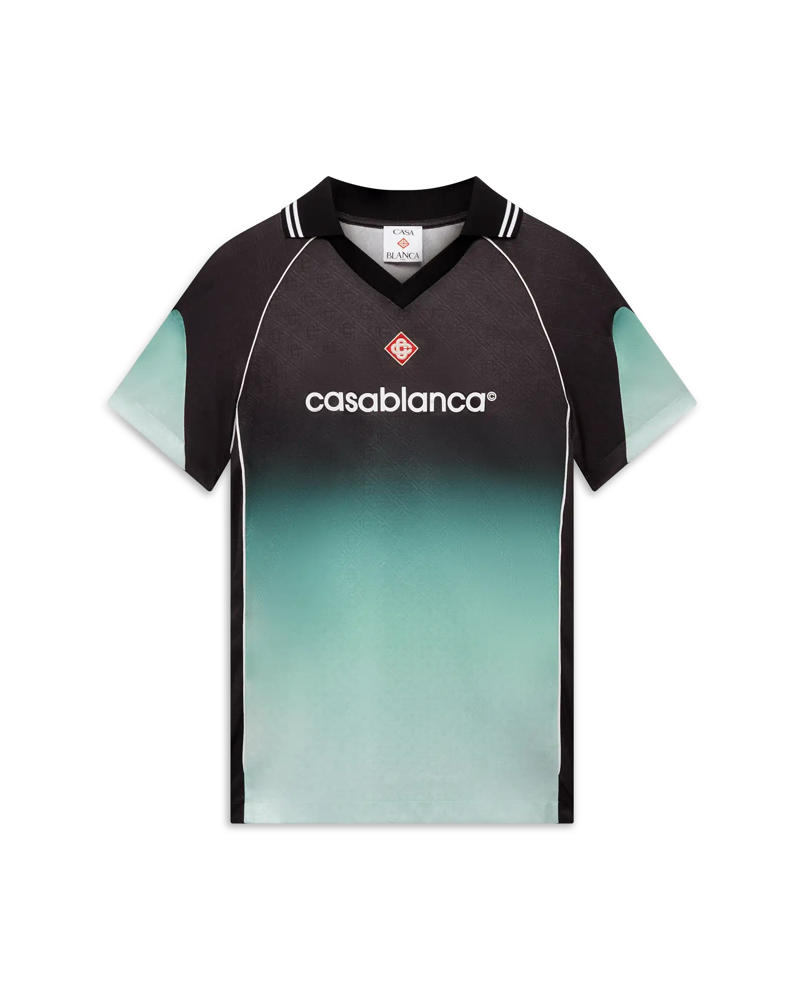 Gradient Monogram Jacquard Football Short Sleeve Shirt