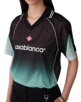 Gradient Monogram Jacquard Football Short Sleeve Shirt Gradient Monogram Jacquard Football Short Sleeve Shirt