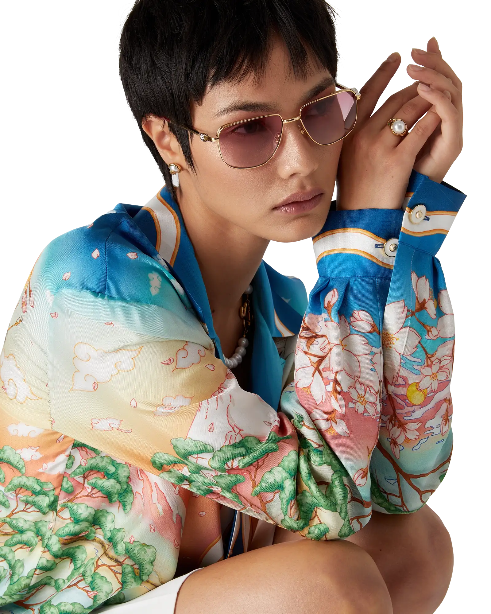 Tennis Club Silk Long Sleeve Shirt