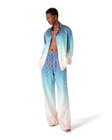 Jacquard Gradient Silk Long Sleeve Shirt