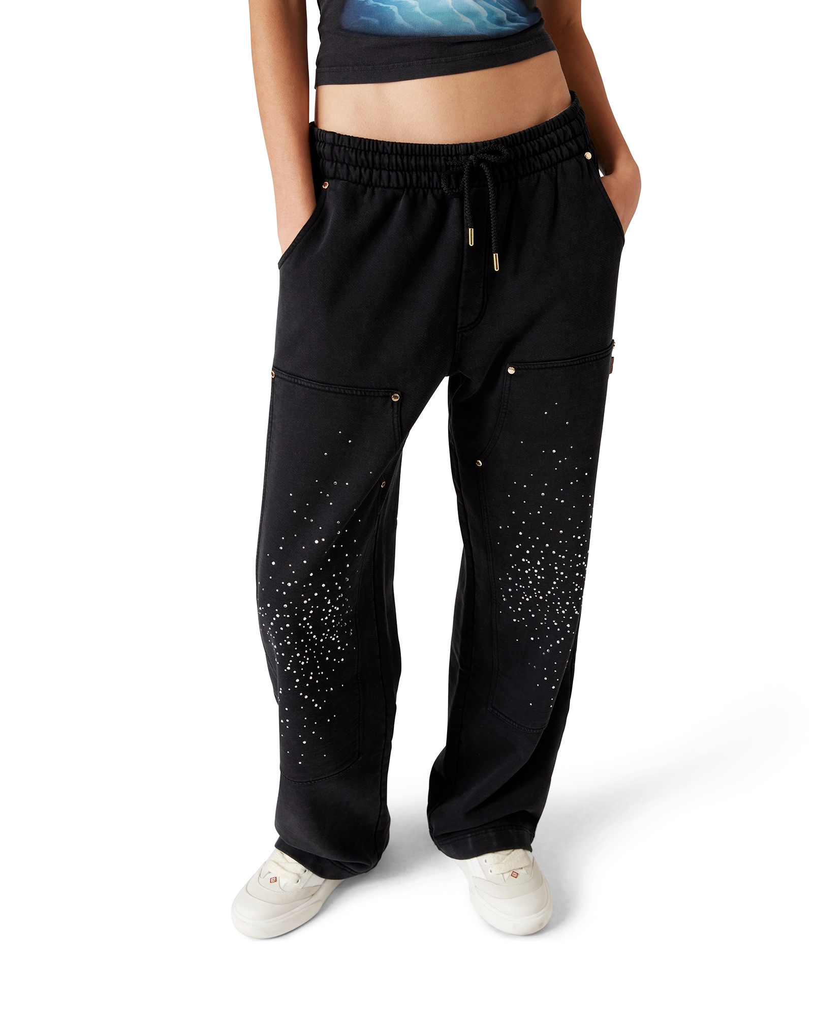 La Prémonition Crystal Embellished Sweatpants