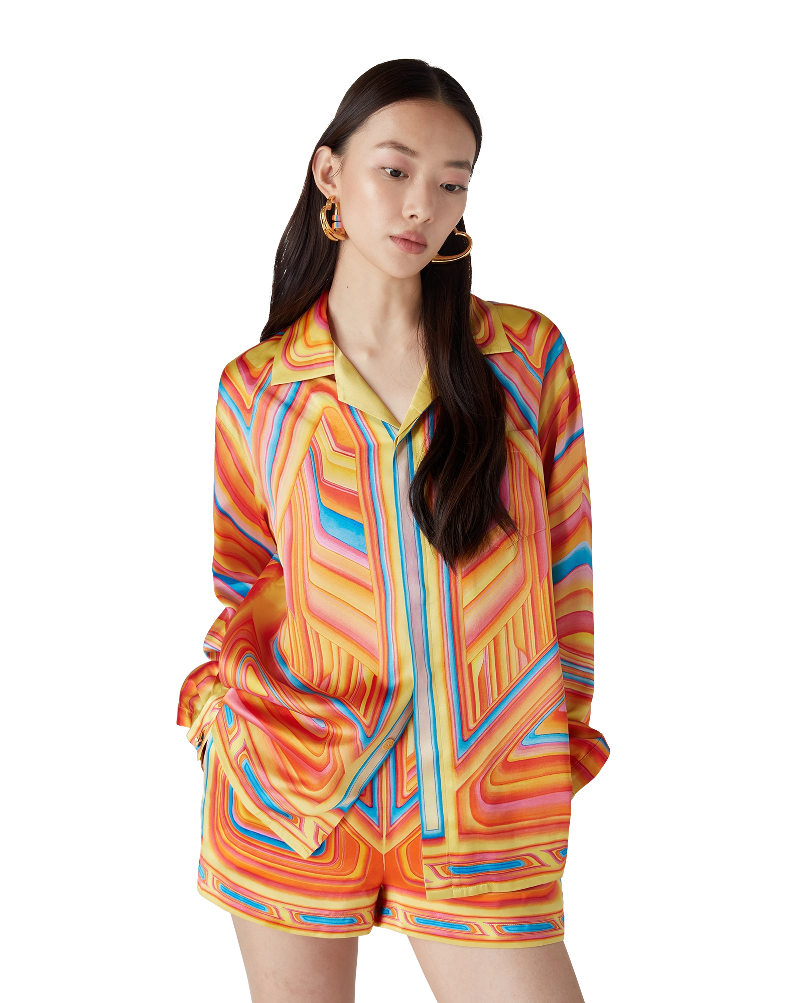 Low Rider Long Sleeve Silk Shirt