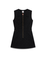Denim Monogram Zip Dress