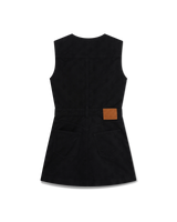 Denim Monogram Zip Dress