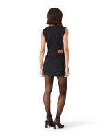 Denim Monogram Zip Dress