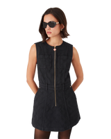 Denim Monogram Zip Dress