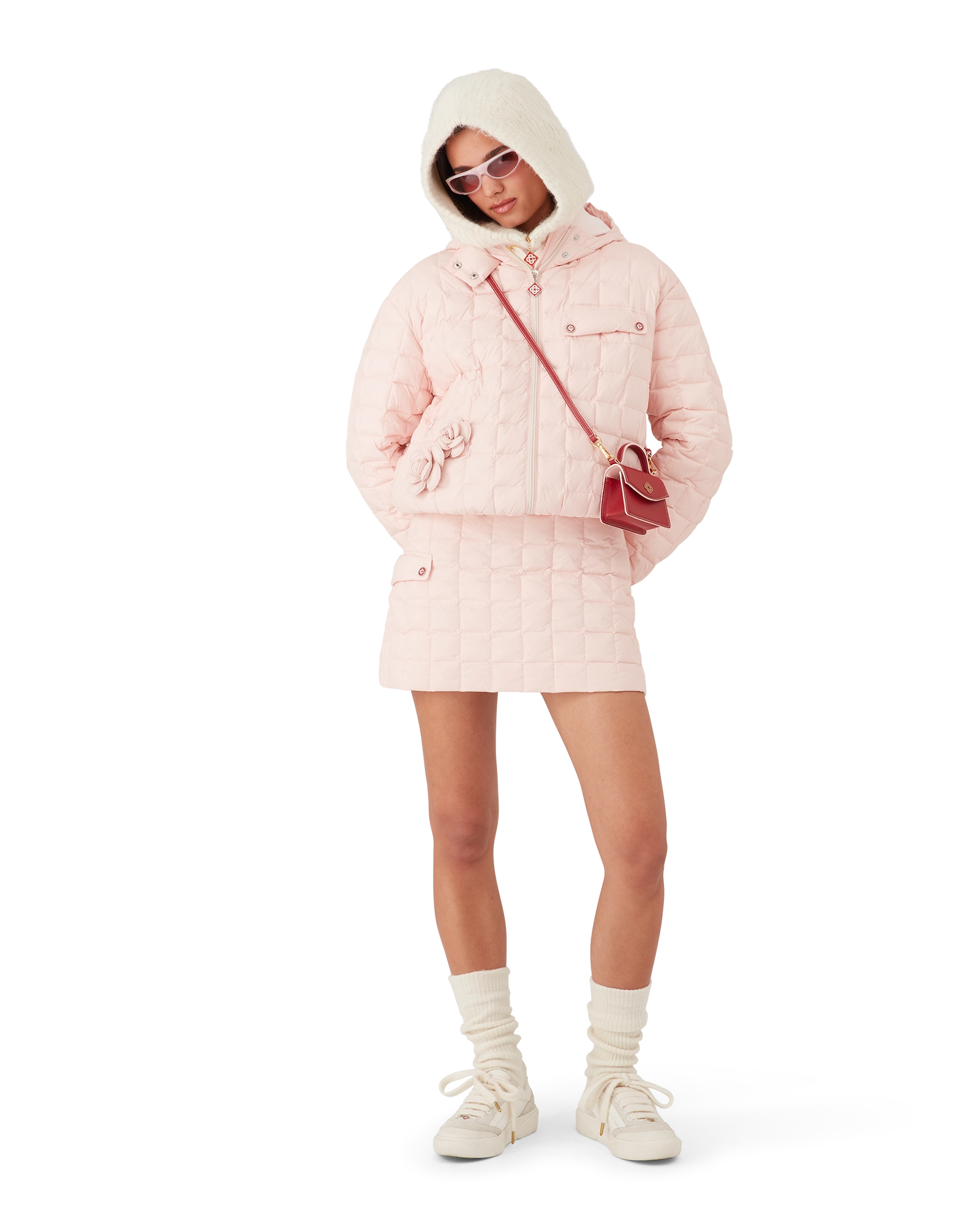 Nylon Quilted Hooded Jacket