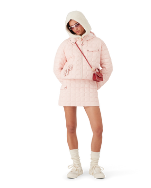 Nylon Quilted Hooded Jacket