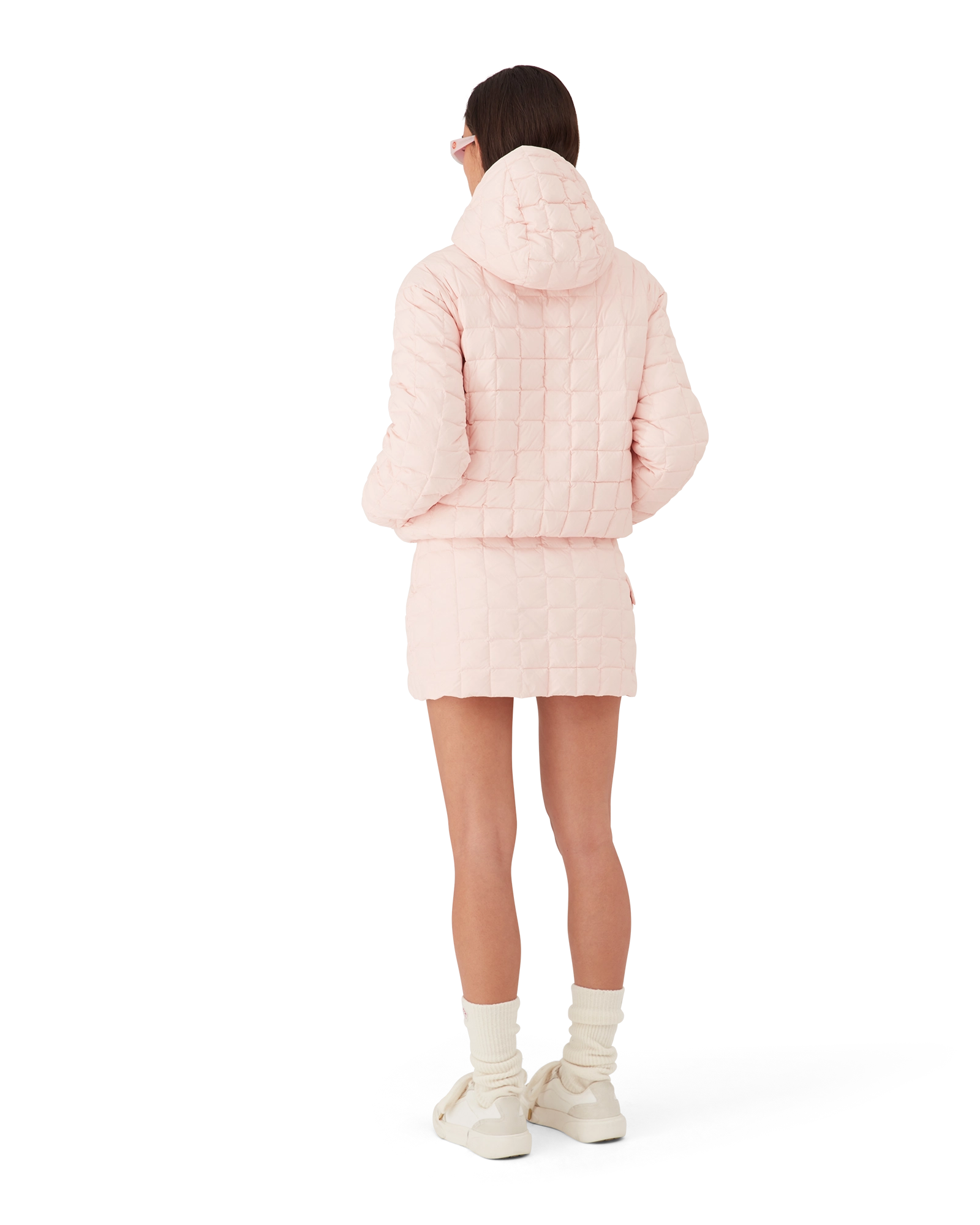 Nylon Quilted Hooded Jacket